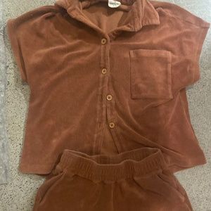 Stone Fox (FP) - Brown Terry Cloth Lounge set